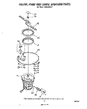 HEATER, PUMP AND LOWER SPRAYARM Diagram and Parts List for DU5000XL0  Whirlpool Dishwasher