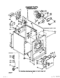 CABINET Diagram and Parts List for 6LE5700XSW0  Whirlpool Dryer