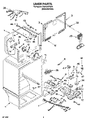 LINER PARTS Diagram and Parts List for IR2MHMXRS03  Whirlpool Refrigerator