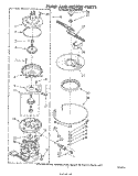 PUMP AND MOTOR Diagram and Parts List for DU1098XRW0  Whirlpool Dishwasher