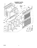 CABINET Diagram and Parts List for BPAC2530ES0  KitchenAid Air Conditioner