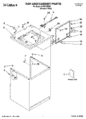 TOP AND CABINET PARTS Diagram and Parts List for CAWS729MQ1  Crosley Washer