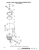 HEATER, PUMP AND LOWER SPRAY ARM Diagram and Parts List for DU8950XT3  Whirlpool Dishwasher