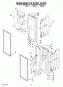 REFRIGERATOR DOOR PARTS Diagram and Parts List for GI5FVAXVL00  Whirlpool Refrigerator