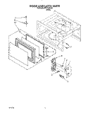 DOOR AND LATCH Diagram and Parts List for MT5120XAQ0  Whirlpool Microwave