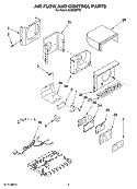 AIR FLOW AND CONTROL PARTS Diagram and Parts List for ACQ082PS6  Whirlpool Air Conditioner