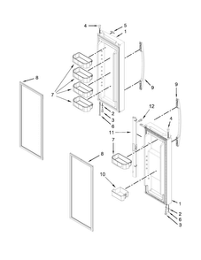 Refrigerator Door Parts Diagram and Parts List for 10679473410  Kenmore Refrigerator