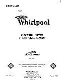 SECTION Diagram and Parts List for LE3000XMW0  Whirlpool Dryer