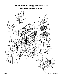 Oven Body Diagram and Parts List for N9457*0  Roper Range