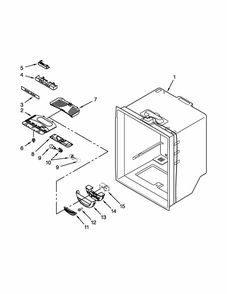 Refrigerator Liner Parts Diagram and Parts List for 59669989014  Kenmore Refrigerator