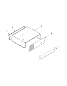 Top Grille And Unit Cover Parts Diagram and Parts List for KBFO42FTX08  KitchenAid Refrigerator