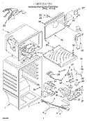 LINER Diagram and Parts List for ET20TKXDW04  Whirlpool Refrigerator
