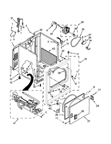 Cabinet Parts Diagram and Parts List for WGD4810BQ1  Whirlpool Dryer