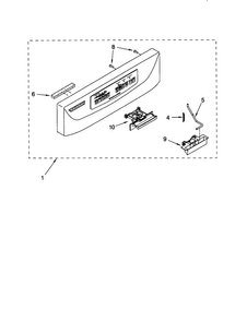 Control Panel Diagram and Parts List for KUDS25SEWH0  KitchenAid Dishwasher