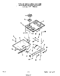 Main Top Diagram and Parts List for 1347*0A  Roper Range