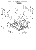 UPPER RACK AND TRACK Diagram and Parts List for KUDC24SESS5  KitchenAid Dishwasher