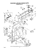 CONTROLS AND REAR PANEL Diagram and Parts List for LA5578XTN1  Whirlpool Washer