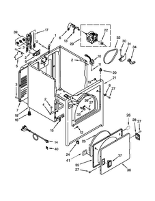 Cabinet Parts Diagram and Parts List for YIED4771DQ0  Inglis Dryer