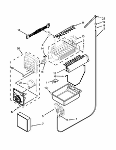 Icemaker Parts Diagram and Parts List for 59679423410  Kenmore Refrigerator