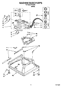 MACHINE BASE PARTS Diagram and Parts List for IK45000  Inglis Washer