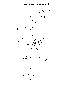 Color Variation Parts Diagram and Parts List for KSM175PSHY5  KitchenAid Mixer