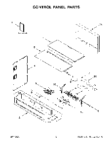 Control Panel Parts Diagram and Parts List for KOCE900HBS22  KitchenAid Microwave Oven Combo