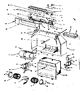 Range Hood Assembly Diagram and Parts List for 1555246721  Kenmore Range Hood