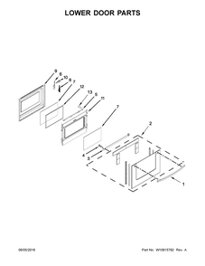 Part Location Diagram of W10751465 Whirlpool GLASS-DOOR