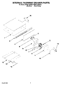 INTERNAL WARMING DRAWER PARTS Diagram and Parts List for KEWS175SPA02  KitchenAid Warming Drawer