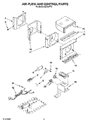 AIR FLOW AND CONTROL PARTS Diagram and Parts List for ACE124PT2  Whirlpool Air Conditioner