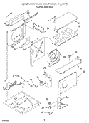 AIR FLOW AND CONTROL Diagram and Parts List for ACM214XK0  Whirlpool Air Conditioner