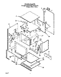 OVEN Diagram and Parts List for RB160PXYQ3  Whirlpool Range