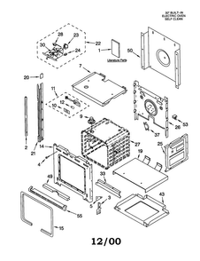 Oven Diagram and Parts List for KEBI107DWH10  KitchenAid Wall Oven