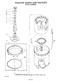 AGITATOR, BASKET AND TUB Diagram and Parts List for 3LA5580XSW1  Whirlpool Washer