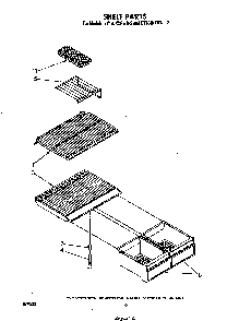 Shelf Diagram and Parts List for ET18JKXRW2  Whirlpool Refrigerator