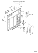INNER DOOR Diagram and Parts List for DU800DWGQ2  Whirlpool Dishwasher