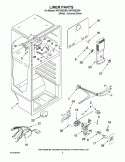 LINER PARTS Diagram and Parts List for NWT2002D00  Whirlpool Refrigerator