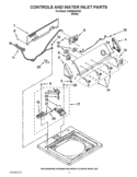 CONTROLS AND WATER INLET PARTS Diagram and Parts List for CAW9444XQ2  Whirlpool Washer