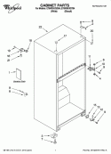 CABINET PARTS Diagram and Parts List for ET6WSKXST04  Whirlpool Refrigerator