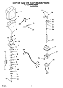 MOTOR AND ICE CONTAINER PARTS Diagram and Parts List for KSBP23INSS01  KitchenAid Refrigerator