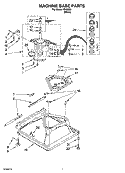 MACHINE BASE PARTS Diagram and Parts List for IP45000  Inglis Washer