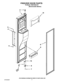 FREEZER DOOR PARTS Diagram and Parts List for 3WSC19D4XY01  Whirlpool Refrigerator