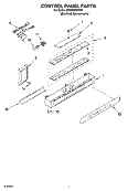 CONTROL PANEL PARTS Diagram and Parts List for KSSO42FMX01  KitchenAid Refrigerator