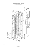 Part Location Diagram of 941254 Whirlpool Freezer, Door Panel (White)