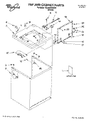 TOP AND CABINET PARTS Diagram and Parts List for 7MLBR6103MT0  Whirlpool Washer