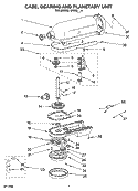 CASE, GEARING AND PLANETARY UNIT Diagram and Parts List for 5K5SSWH4  KitchenAid Mixer