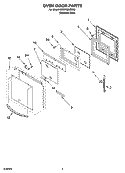 Part Location Diagram of 9760548 Whirlpool HNDLE-DOOR