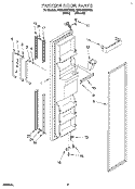 FREEZER DOOR Diagram and Parts List for RS25AWXDW00  Roper Refrigerator