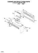 CABINET AND INSTALLATION PARTS Diagram and Parts List for MH1140XMB3  Whirlpool Microwave