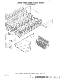 UPPER RACK AND TRACK Diagram and Parts List for KUD121SS1  KitchenAid Dishwasher
